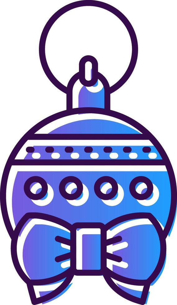 Bauble Gradient Filled Icon vector