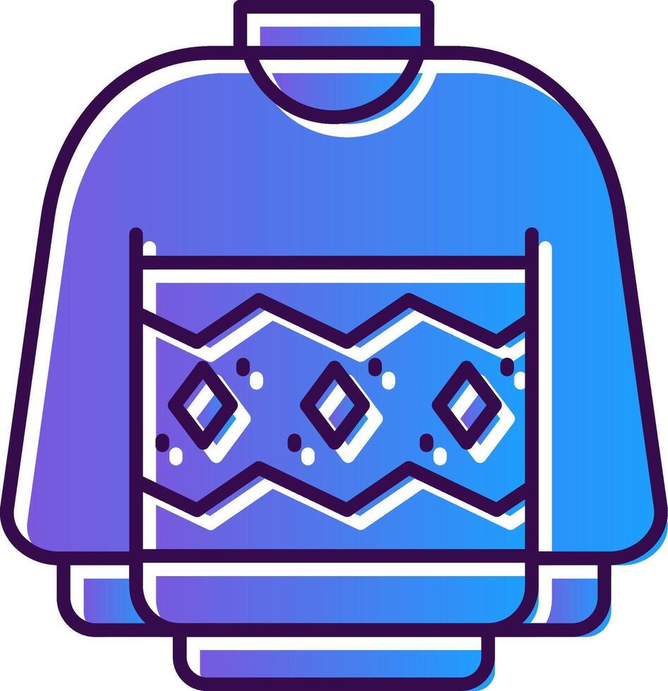 Sweater Gradient Filled Icon vector