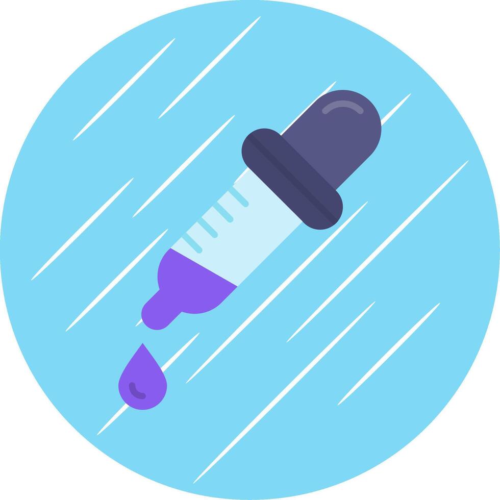 Dropper Flat Blue Circle Icon vector