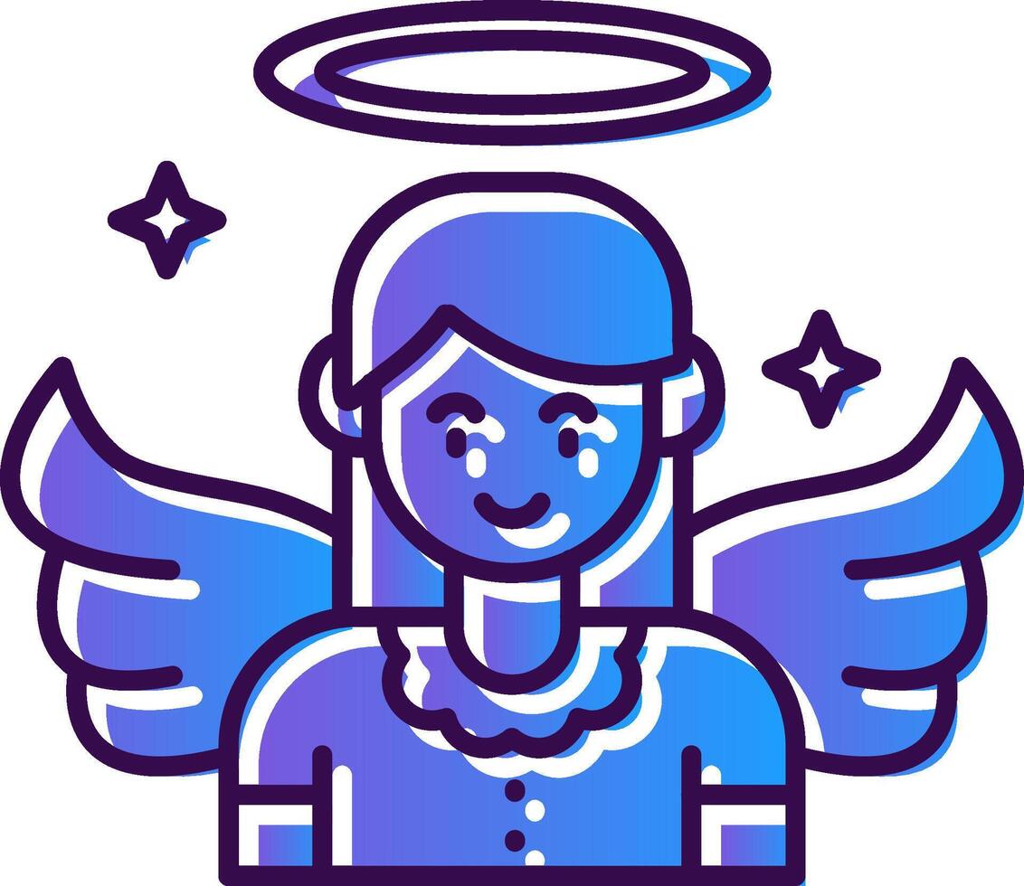 Angel Gradient Filled Icon vector