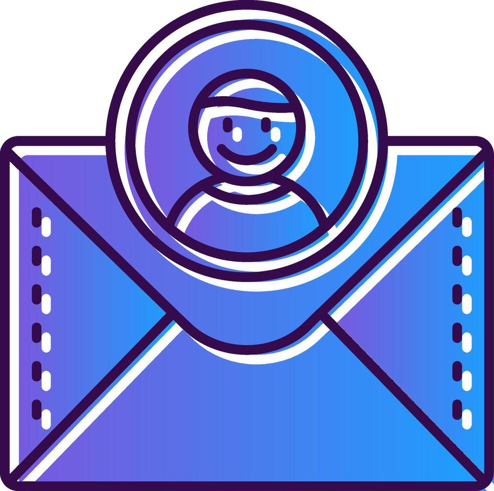 Profile Gradient Filled Icon vector