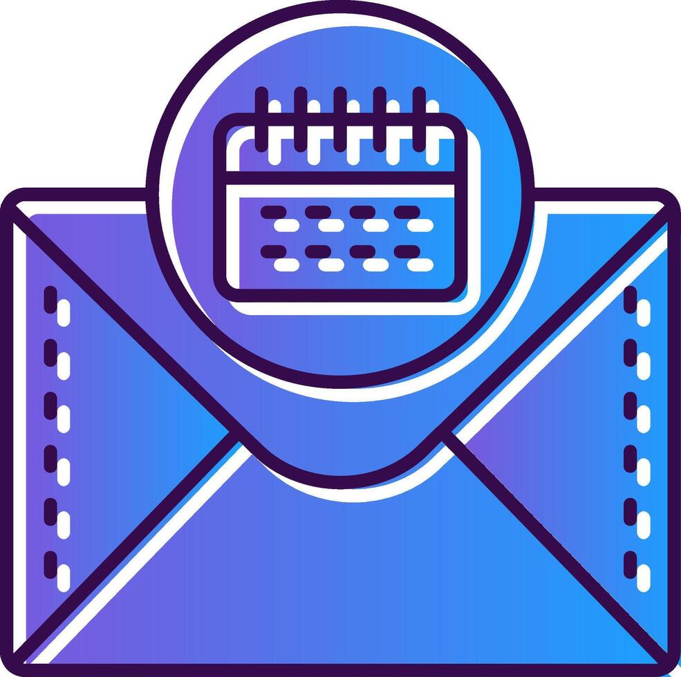 Calender Gradient Filled Icon vector