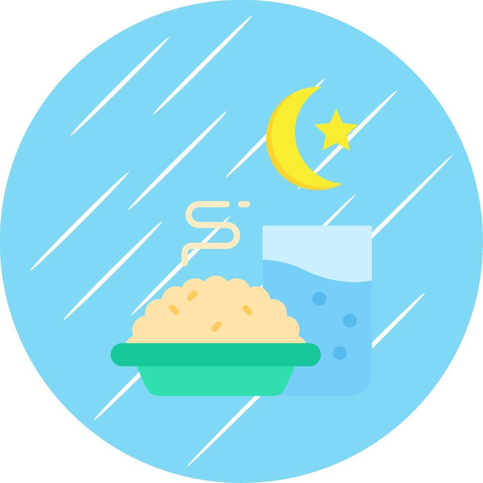 Iftar Flat Blue Circle Icon vector