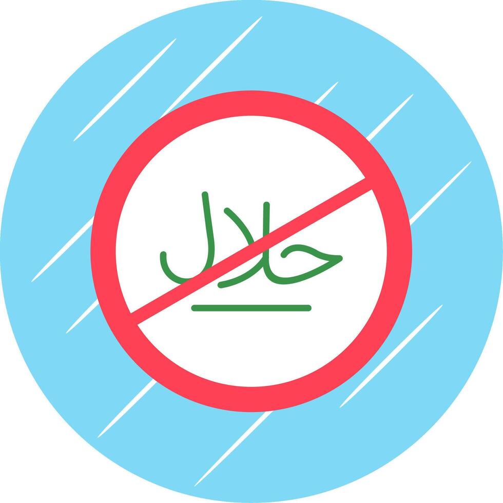 No Flat Blue Circle Icon vector