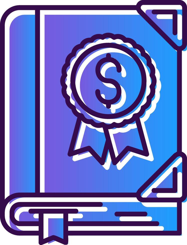 Valuable Gradient Filled Icon vector