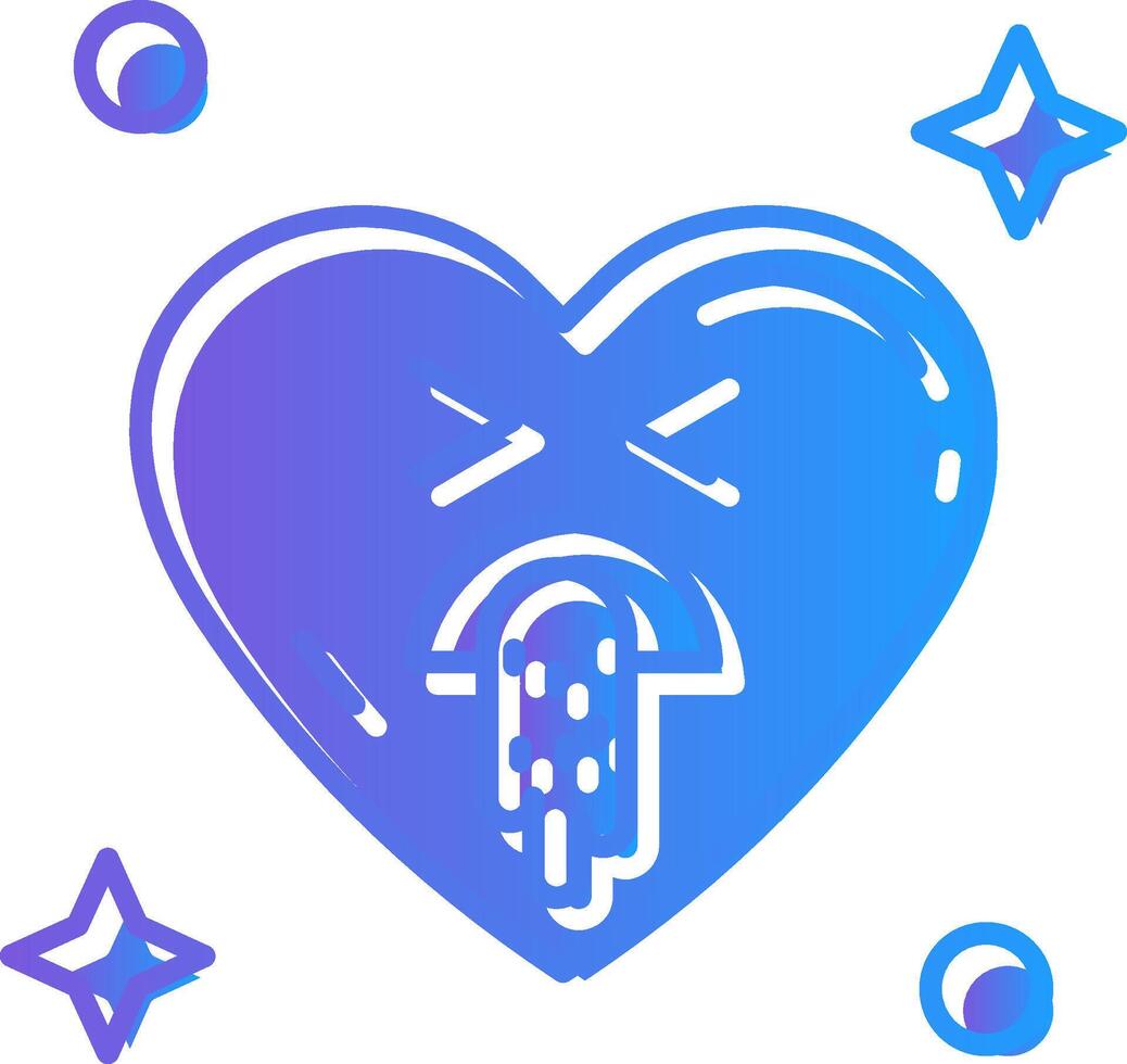 Vomit Gradient Filled Icon vector