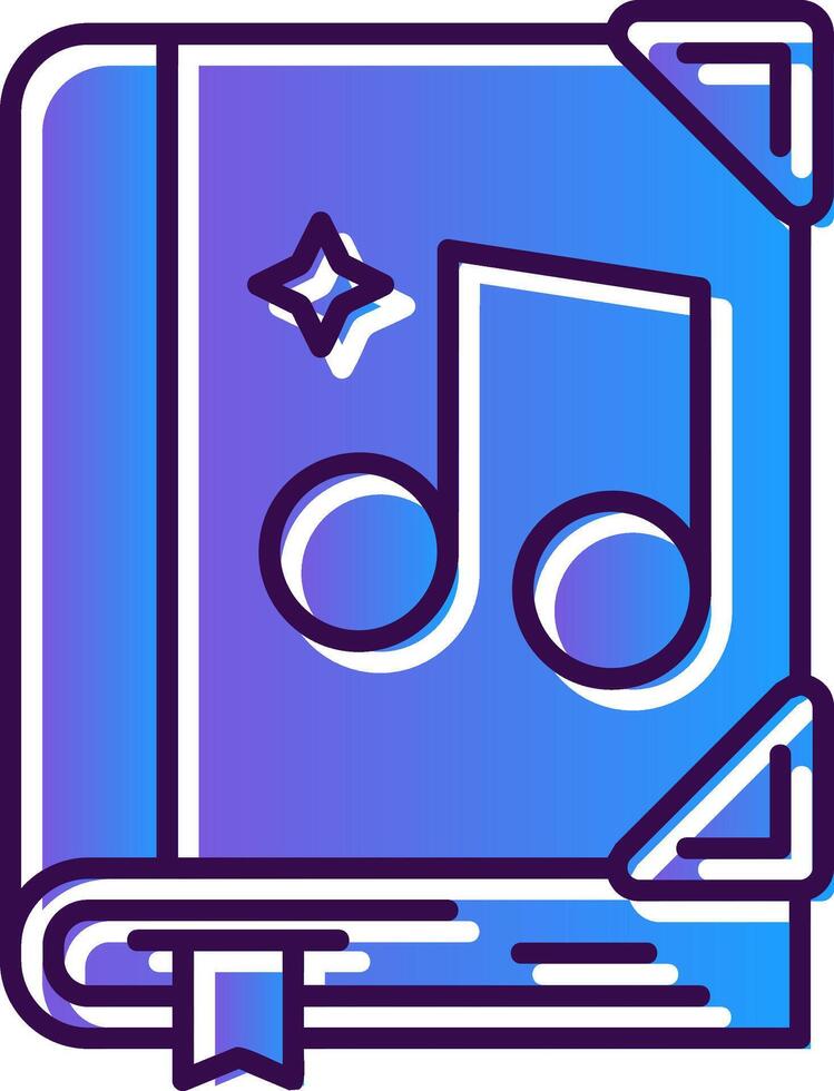 Music Gradient Filled Icon vector