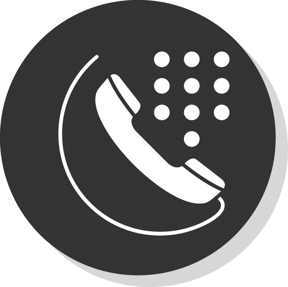 Dial Glyph Grey Circle Icon vector