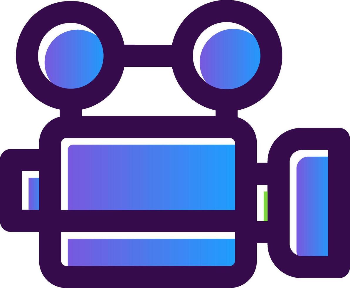 Video Gradient Filled Icon vector