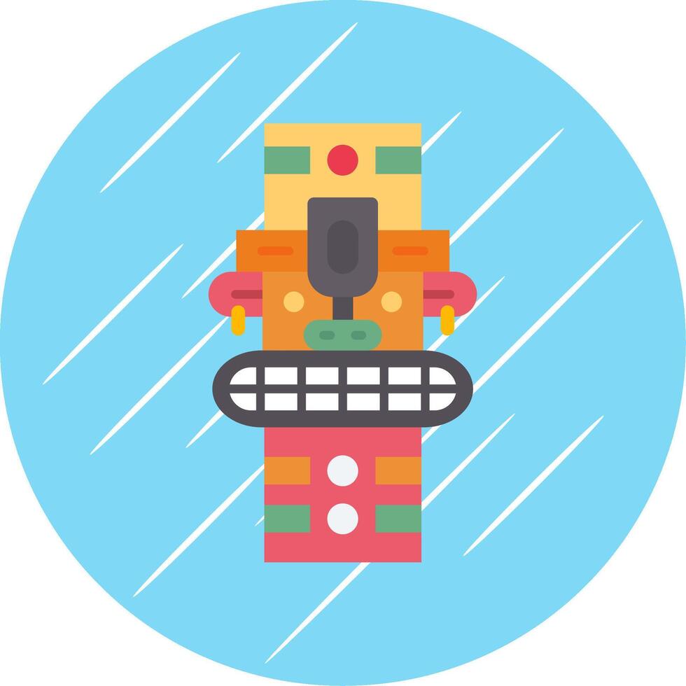 Totem Flat Blue Circle Icon vector