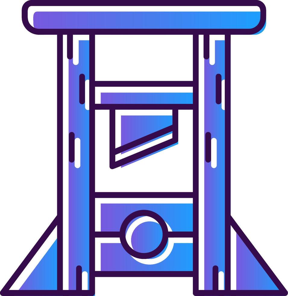 Guilotine Gradient Filled Icon vector