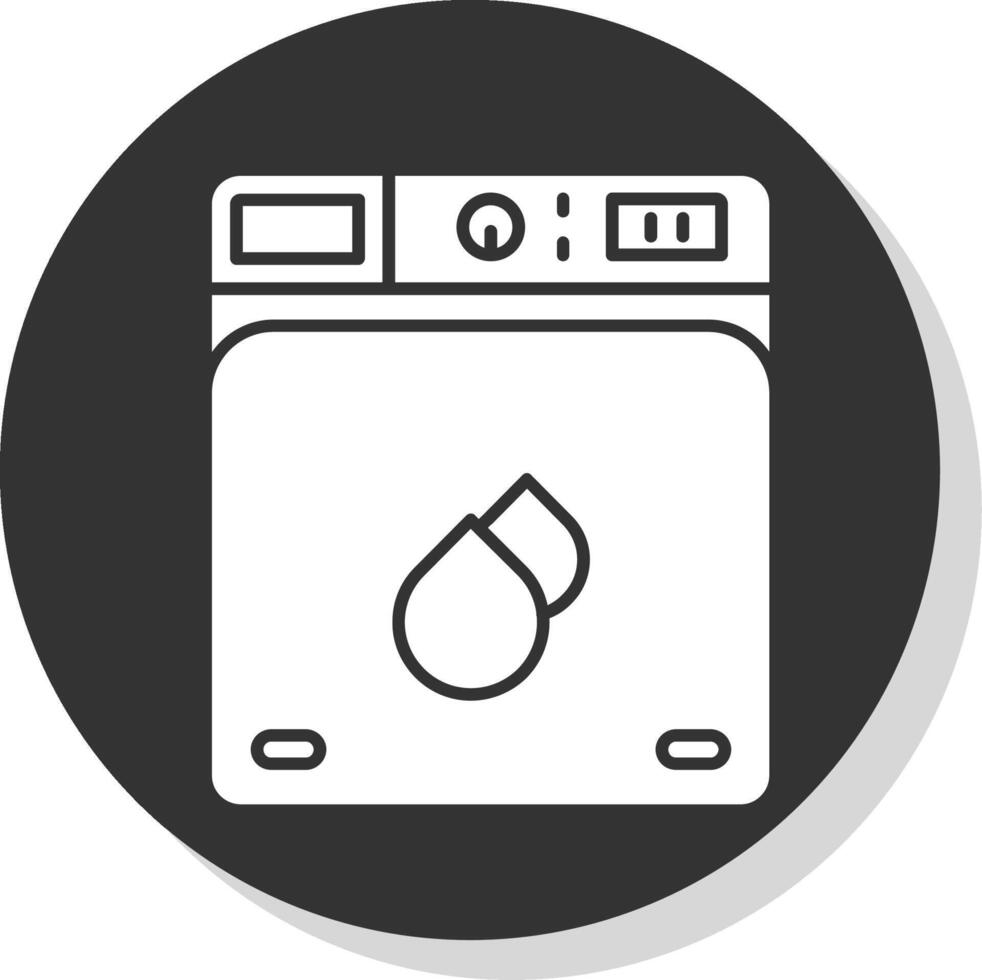 Laundry Glyph Grey Circle Icon vector