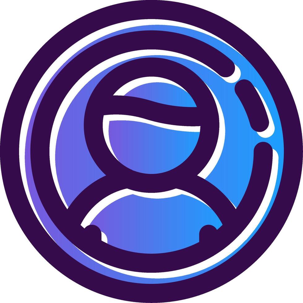 User Gradient Filled Icon vector