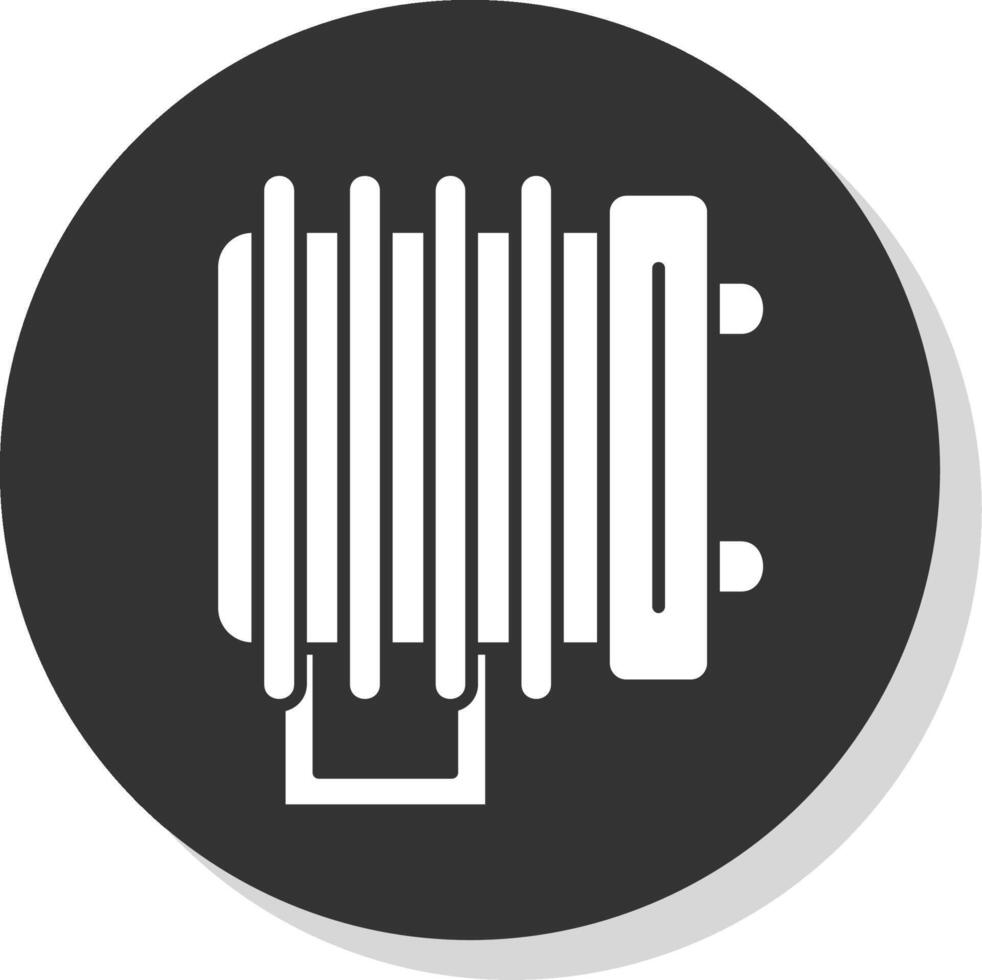 Heater Glyph Grey Circle Icon vector