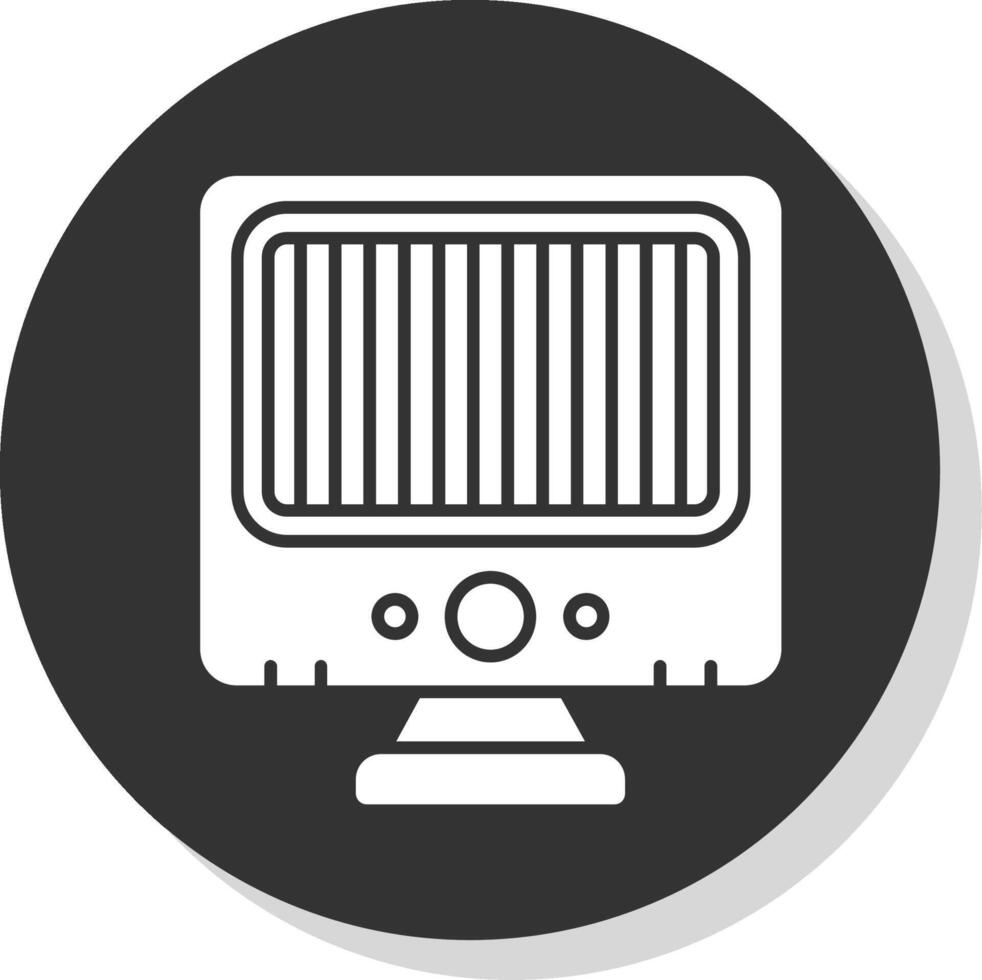 Heater Glyph Grey Circle Icon vector