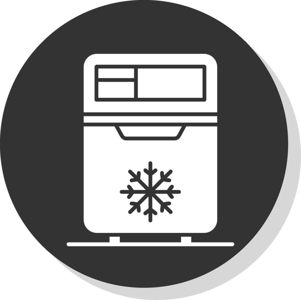 Refrigerator Glyph Grey Circle Icon vector