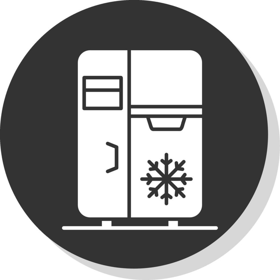 Refrigerator Glyph Grey Circle Icon vector