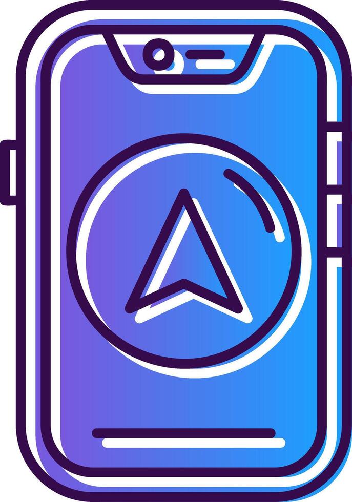 Direction Gradient Filled Icon vector