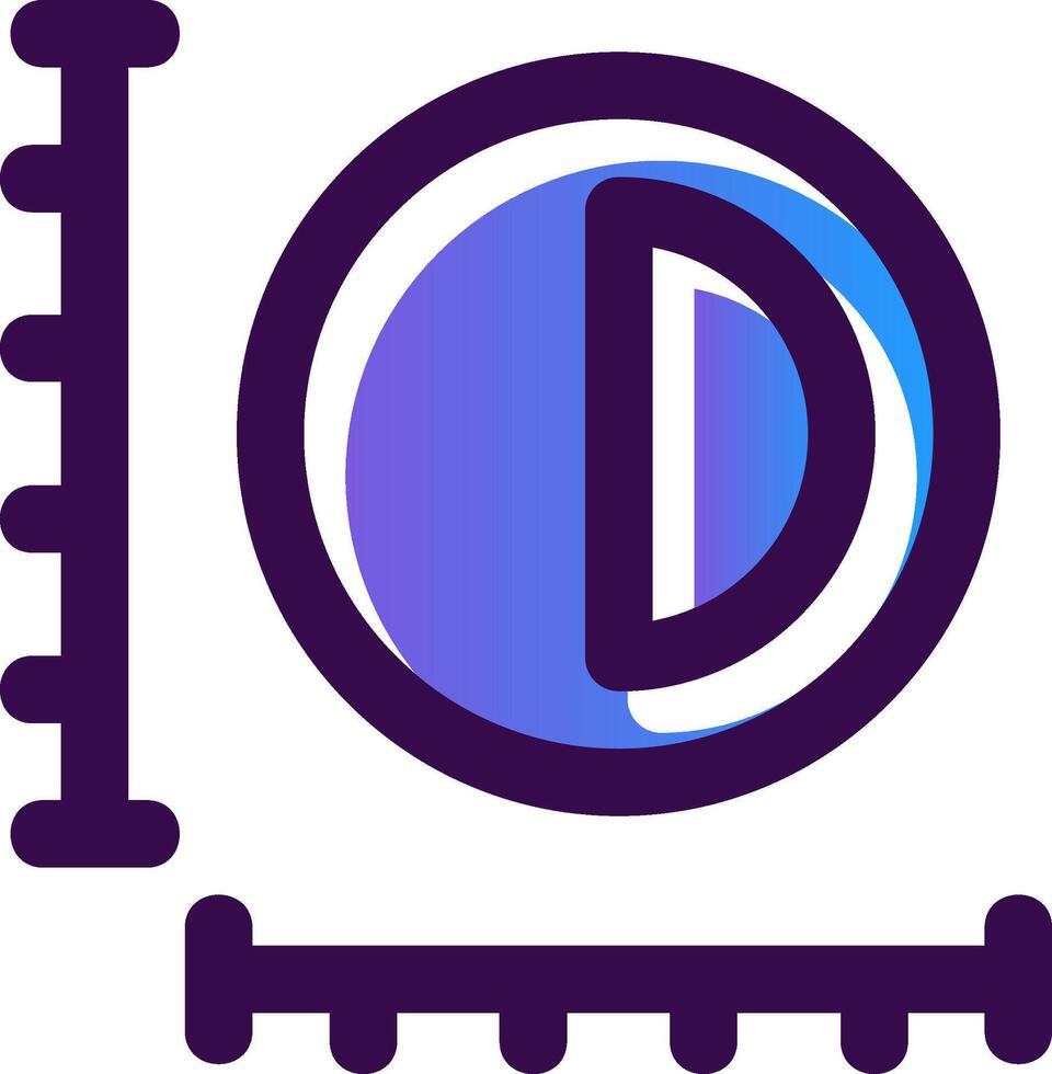 Sizing Gradient Filled Icon vector