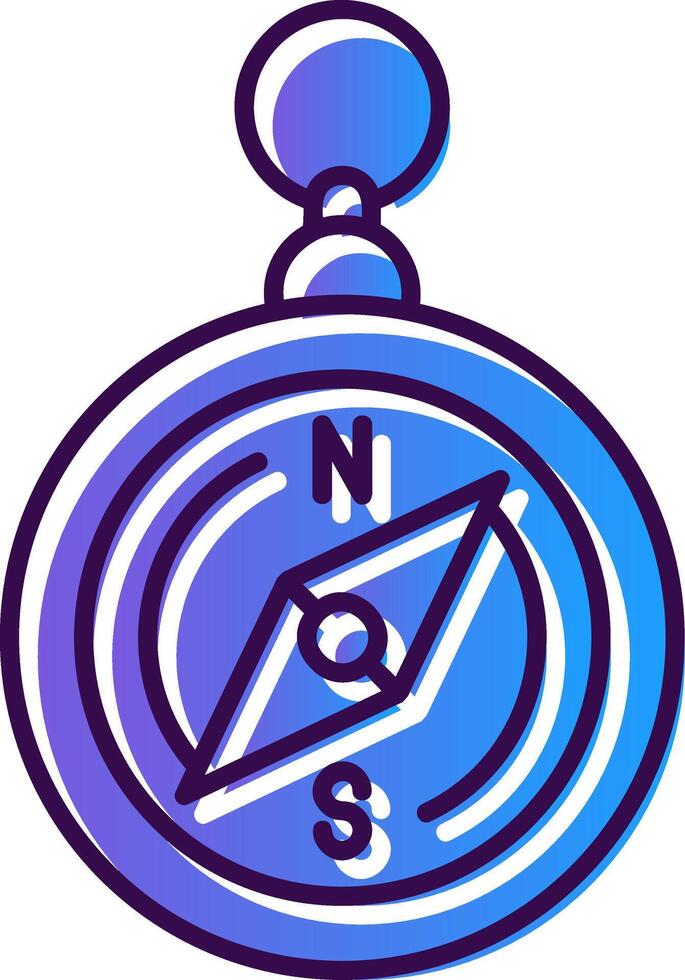 Compass Gradient Filled Icon vector