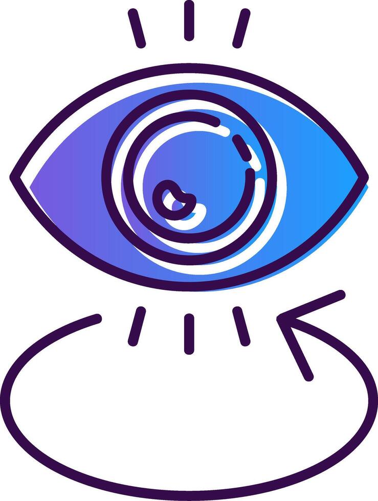 Eye Gradient Filled Icon vector