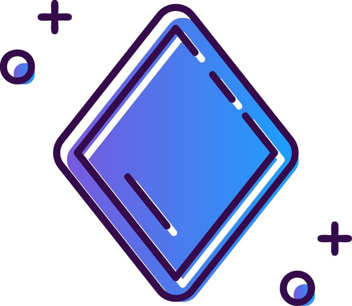 Diamonds Gradient Filled Icon vector