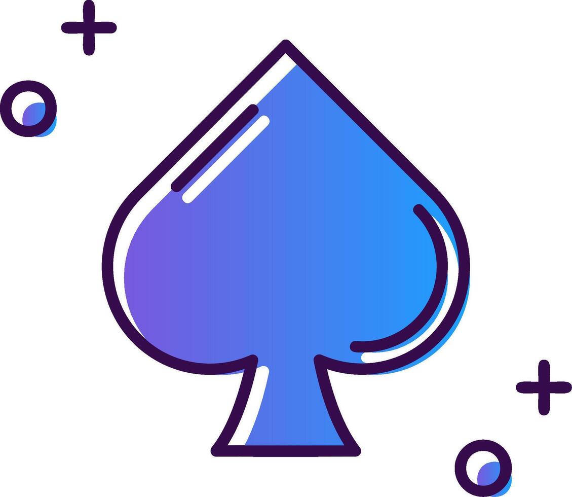 Spades Gradient Filled Icon vector