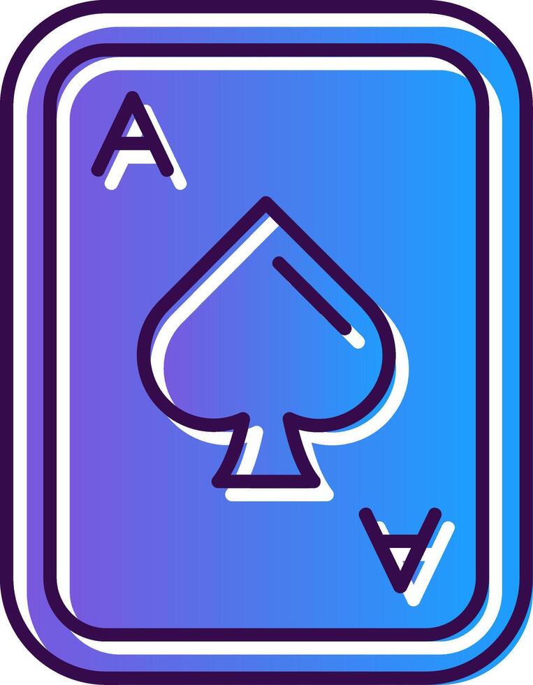 Spades Gradient Filled Icon vector