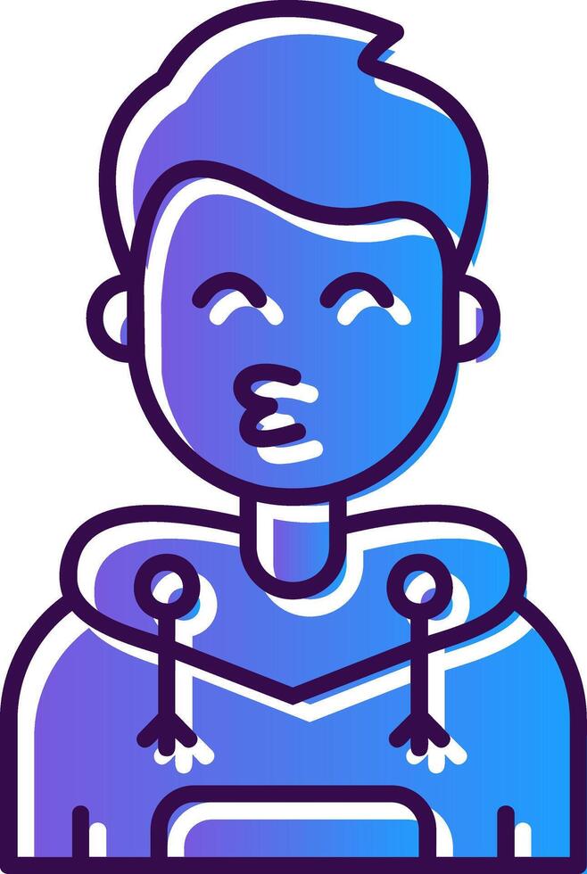 Kiss Gradient Filled Icon vector