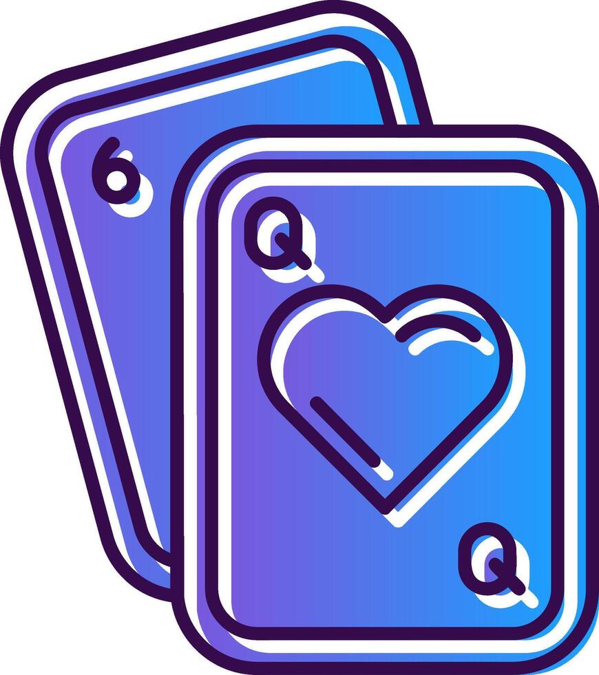 Poker Gradient Filled Icon vector