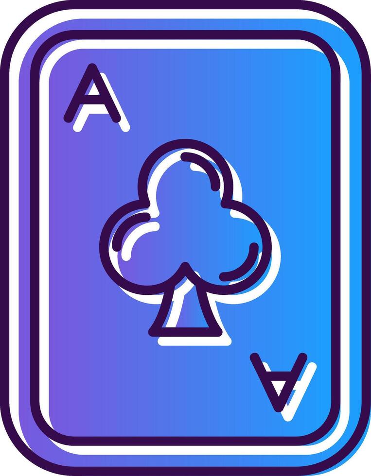 Clubs Gradient Filled Icon vector