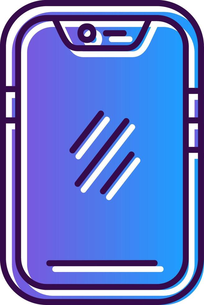 Smartphone Gradient Filled Icon vector