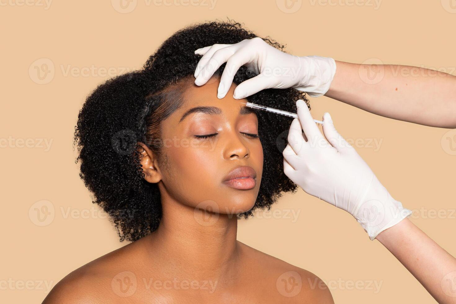 Serene beauty treatment, brow care with precision photo