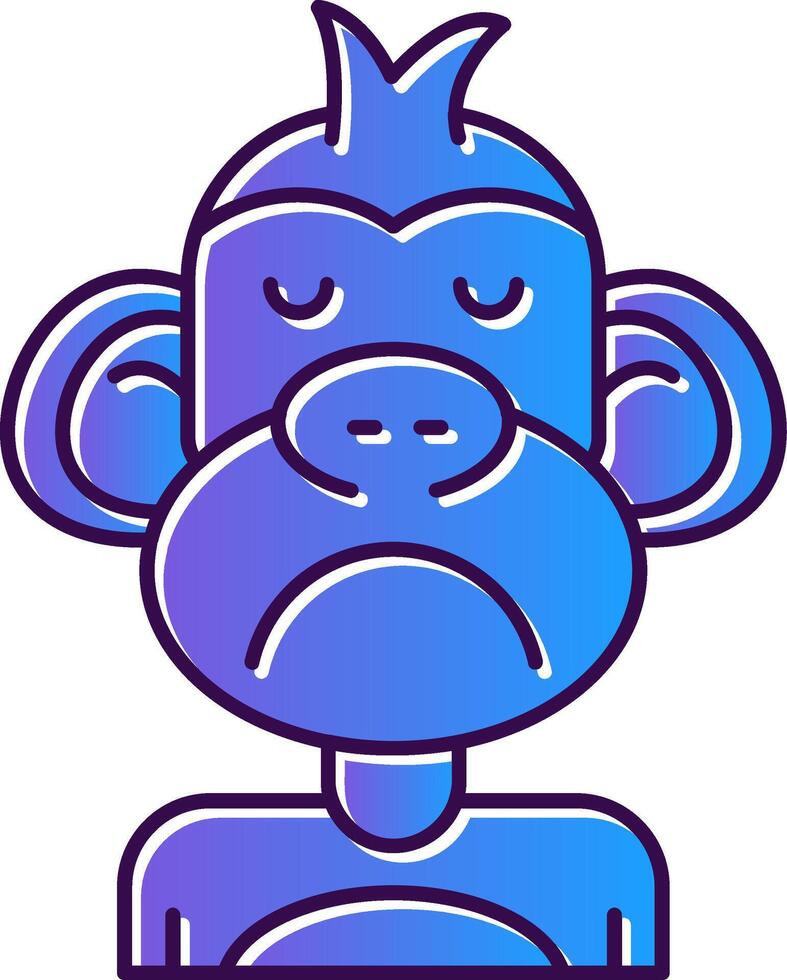 Sad Gradient Filled Icon vector