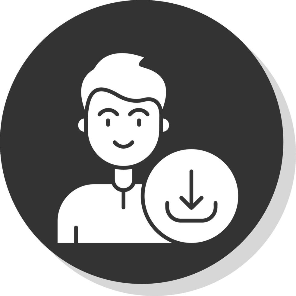 Download Glyph Grey Circle Icon vector