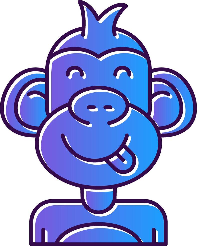 Tongue Gradient Filled Icon vector