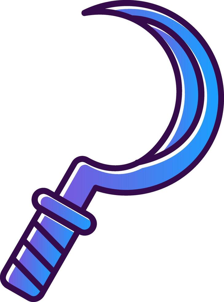 Sickle Gradient Filled Icon vector