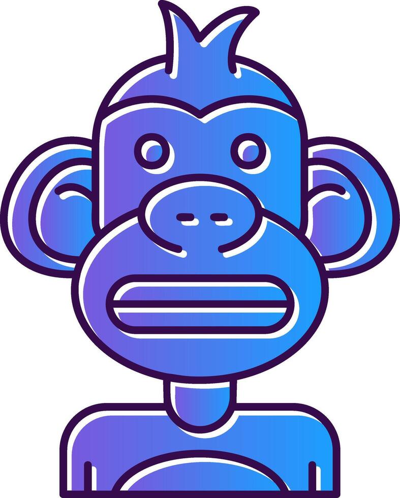 Shocked Gradient Filled Icon vector