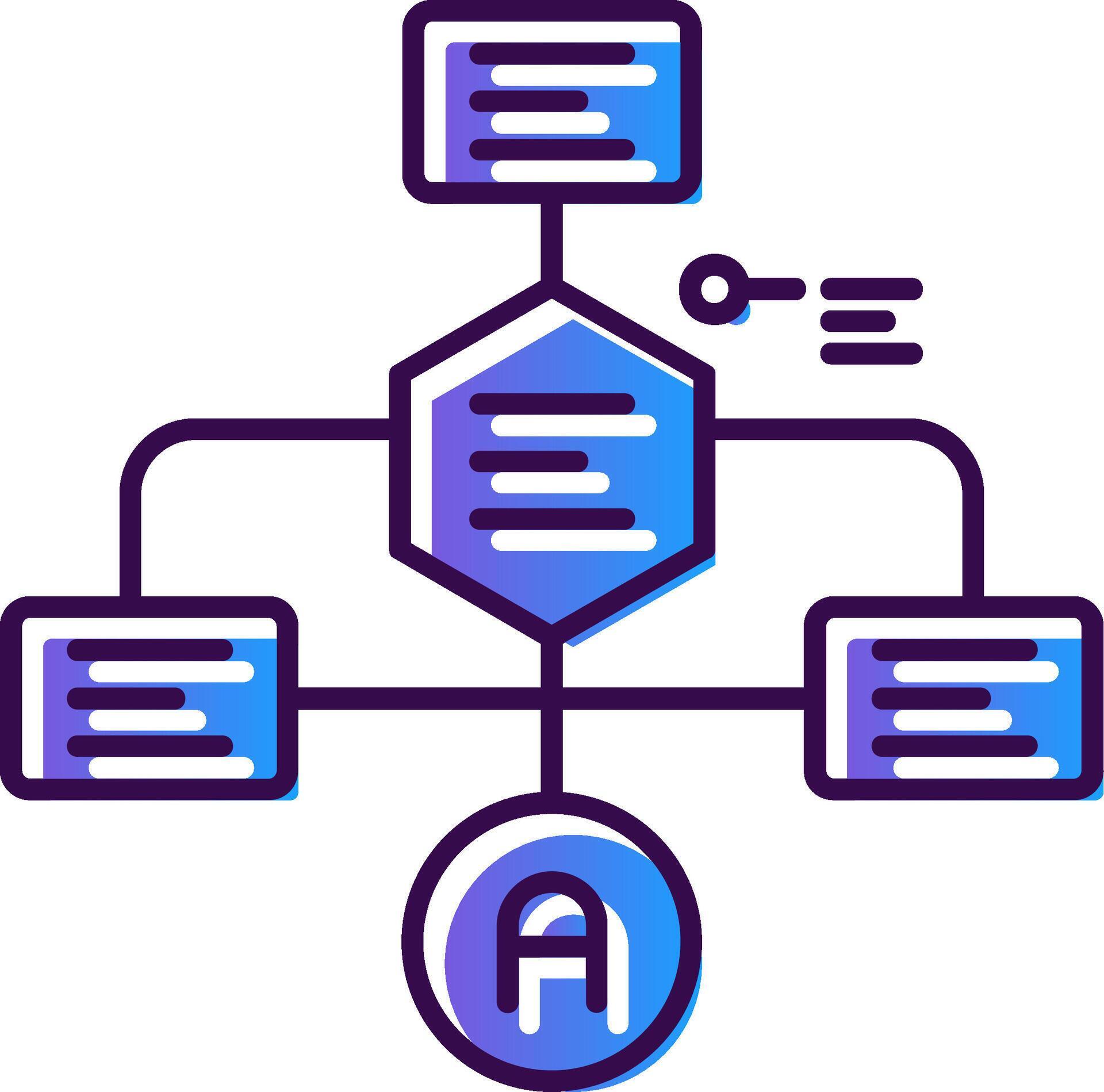 Flowchart Gradient Filled Icon 41682208 Vector Art at Vecteezy