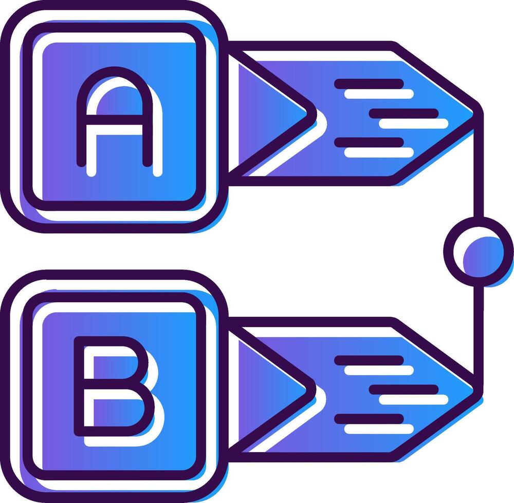 Diagram Gradient Filled Icon vector