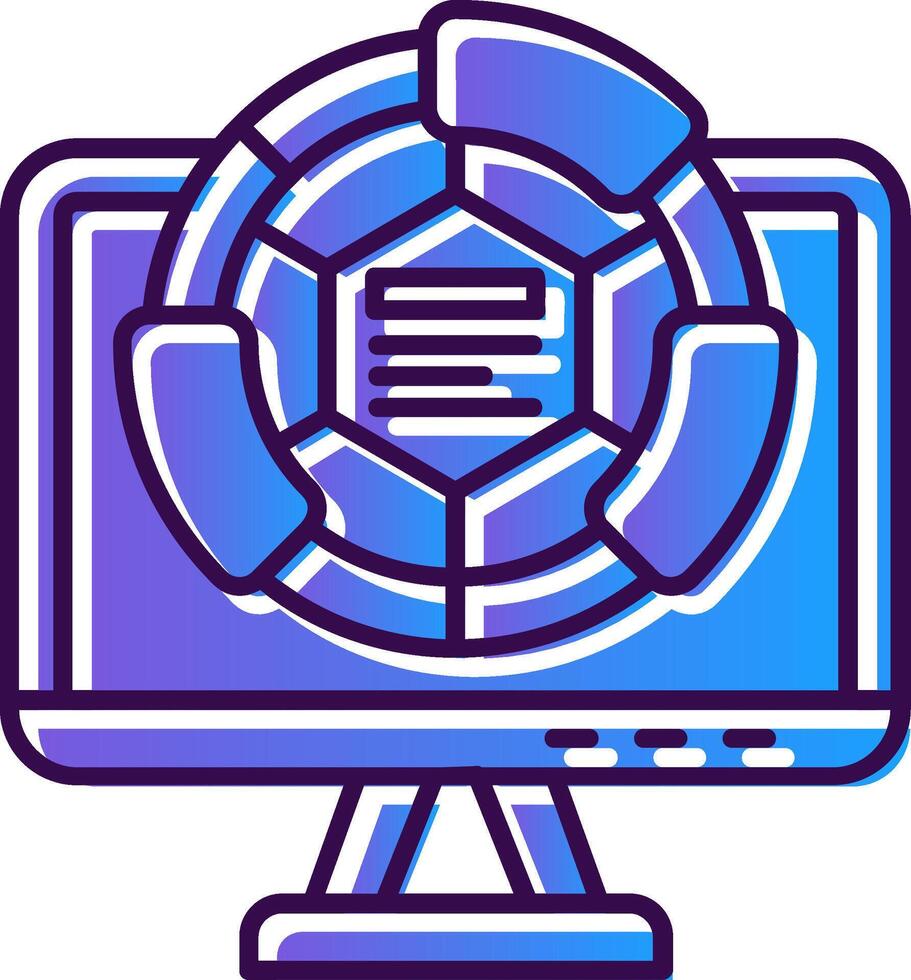 Computer Gradient Filled Icon 41682267 Vector Art at Vecteezy