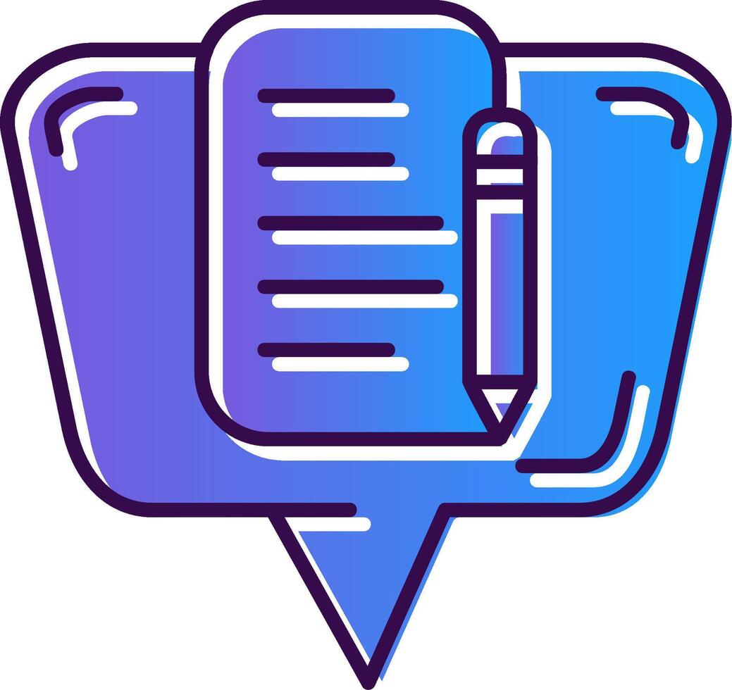 Edit Gradient Filled Icon vector
