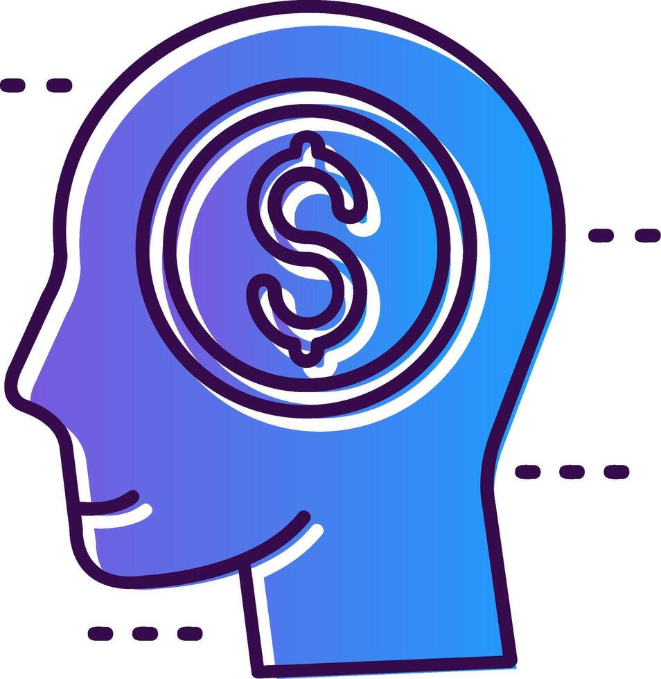 Greed Gradient Filled Icon vector