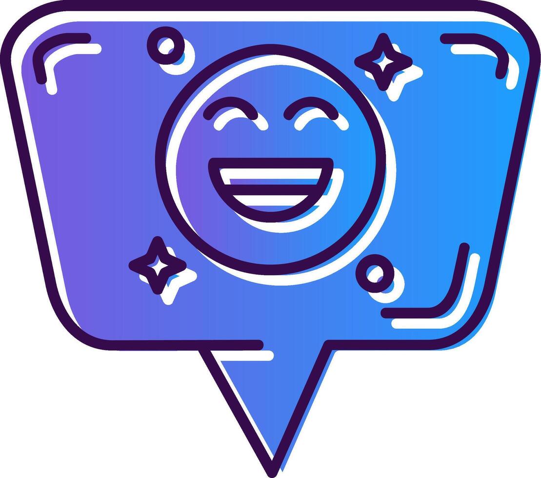 emoji degradado lleno icono vector