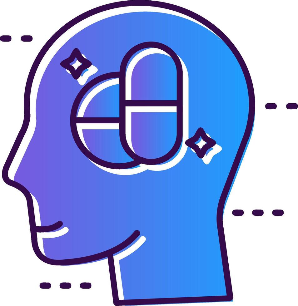 Medication Gradient Filled Icon vector