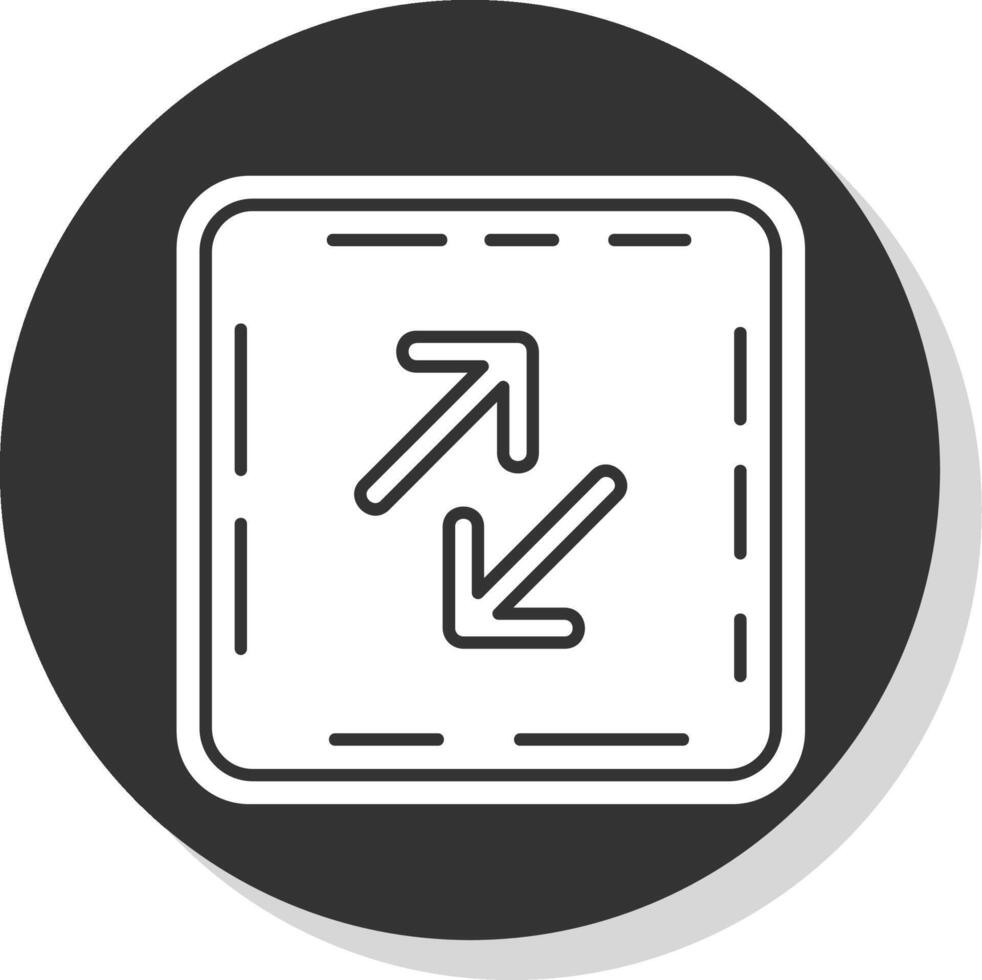 Swap Glyph Grey Circle Icon vector