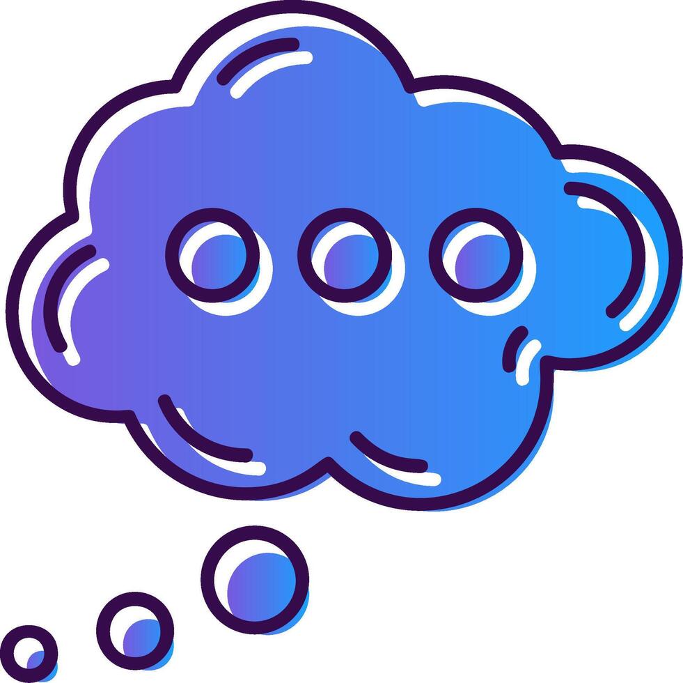 Cloud Gradient Filled Icon vector