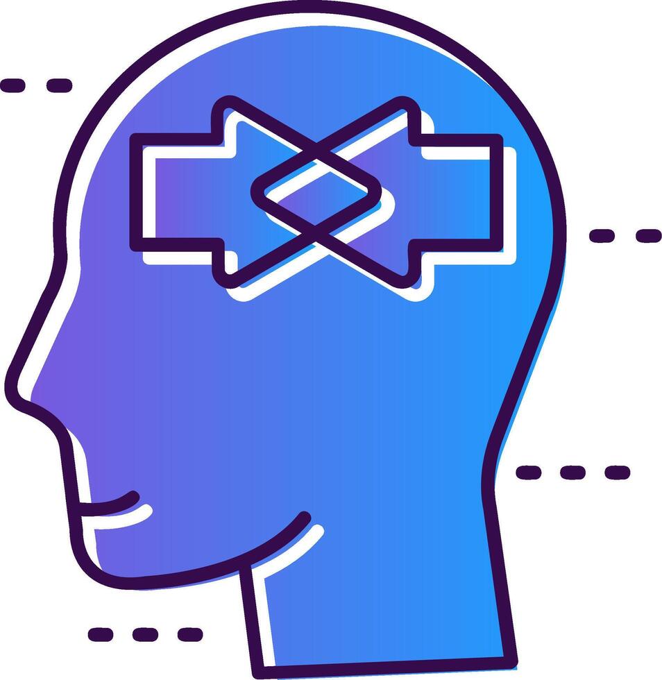 Conflict Gradient Filled Icon vector