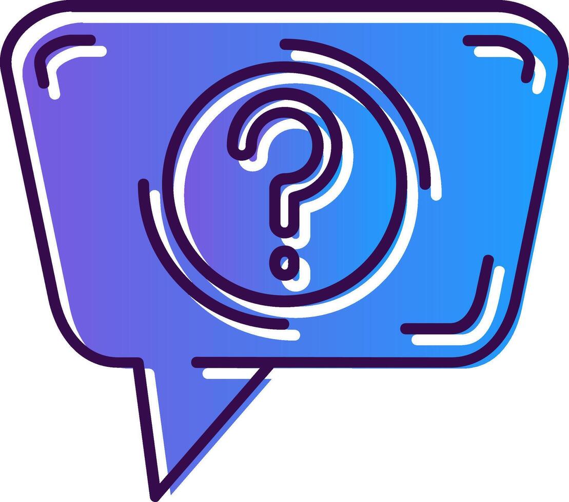 Question Gradient Filled Icon vector