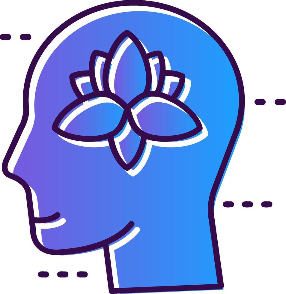 Meditation Gradient Filled Icon vector